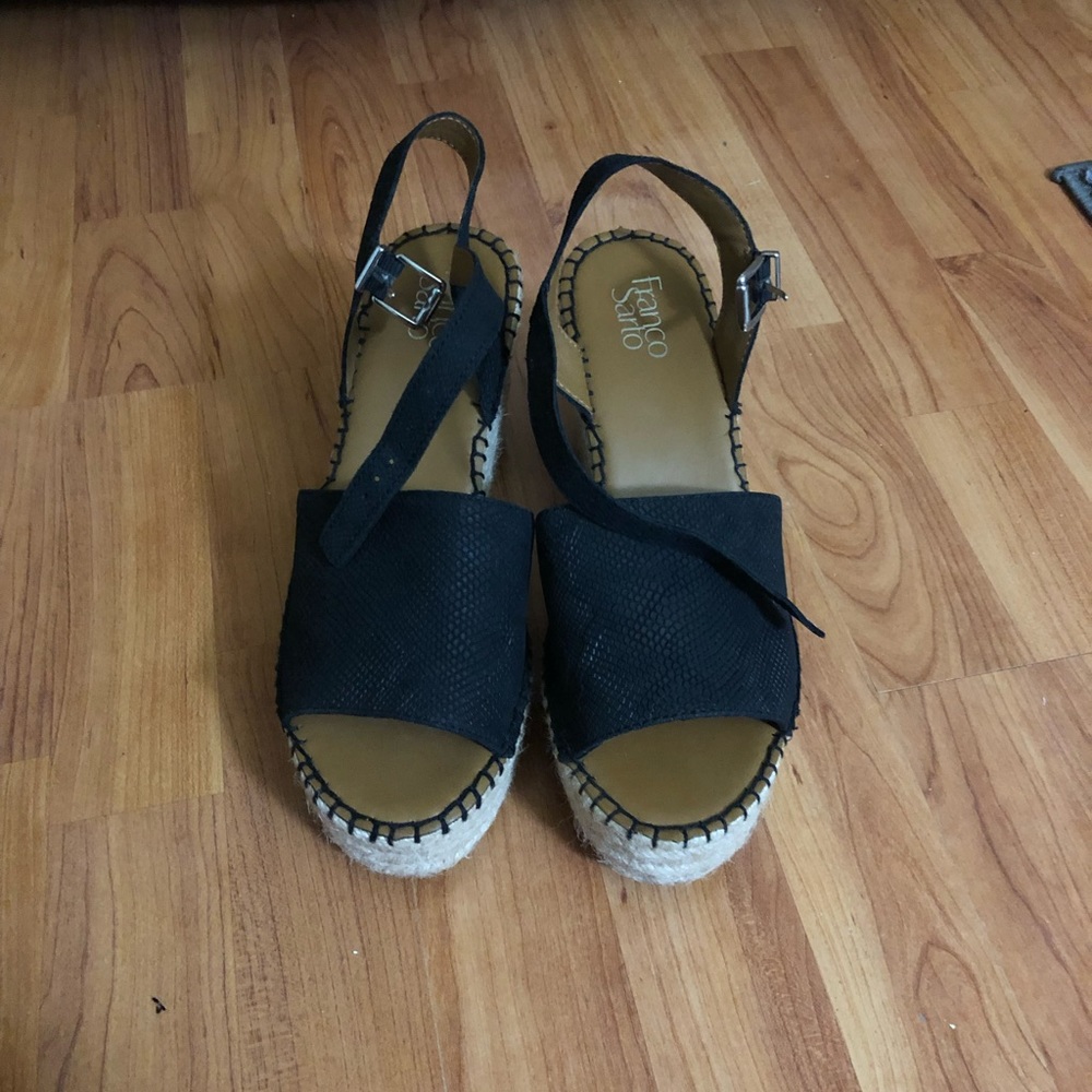 Gently worn like new Franco Sarto espadrille wedge sandals size 9